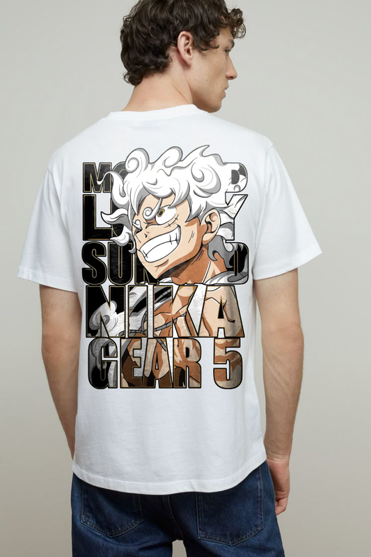 Anime Gear 5 Luffy T-shirt .